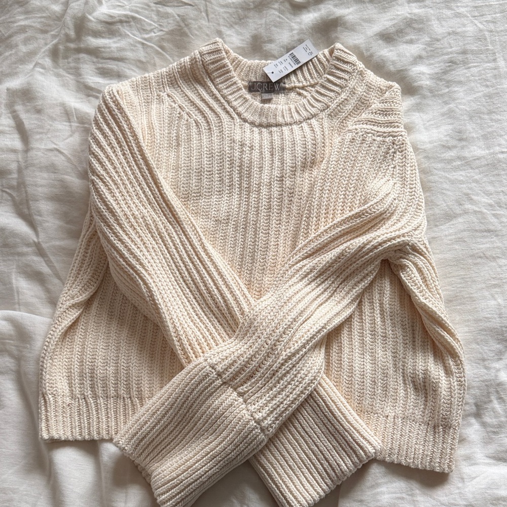 NWT J crew summer sweater in cream M